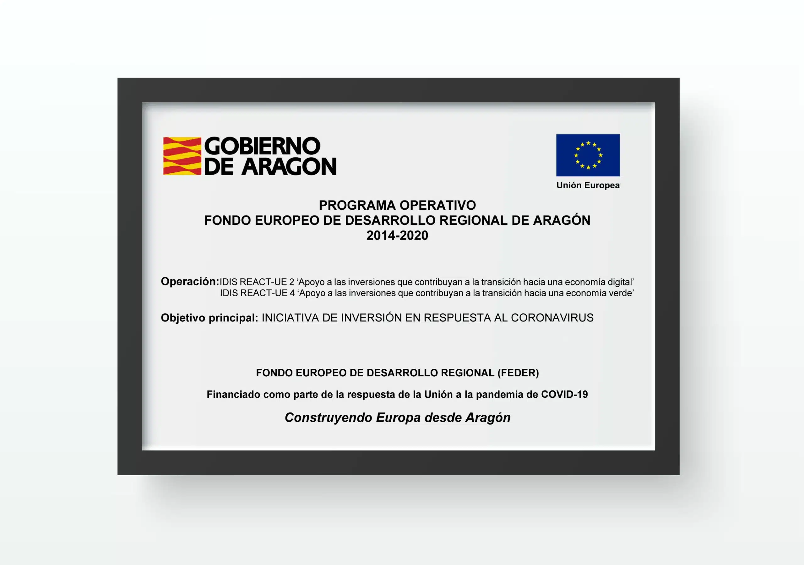 Lire la suite à propos de l’article Programme d’aide à l’industrie et aux PME en Aragon IDIS REACT 2022